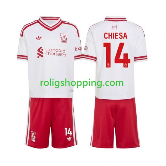 Fotbollströja Liverpool Federico Chiesa 14 Barn Bortaställ 2026-2027 Kort ärm