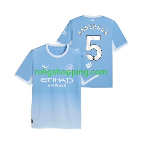 Fotbollströja Manchester City Elliot Anderson 5 Män Hemmaställ 2026-2027 Kort ärm