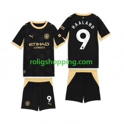 Fotbollströja Manchester City Erling Haaland 9 Barn Bortaställ 2026-2027 Kort ärm