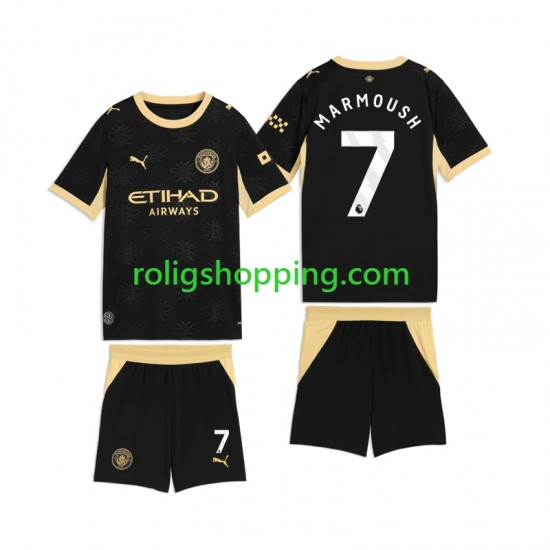 Fotbollströja Manchester City Omar Marmoush 7 Barn Bortaställ 2026-2027 Kort ärm