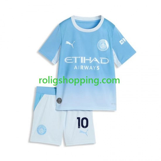 Fotbollströja Manchester City Rayan Cherki 10 Barn Hemmaställ 2026-2027 Kort ärm
