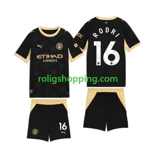 Fotbollströja Manchester City Rodri 16 Barn Bortaställ 2026-2027 Kort ärm