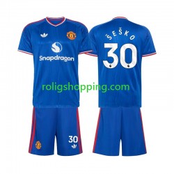 Fotbollströja Manchester United Benjamin Sesko 30 Barn Bortaställ 2026-2027 Kort ärm