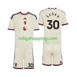 Fotbollströja Manchester United Benjamin Sesko 30 Barn Tredjeställ 2026-2027 Kort ärm