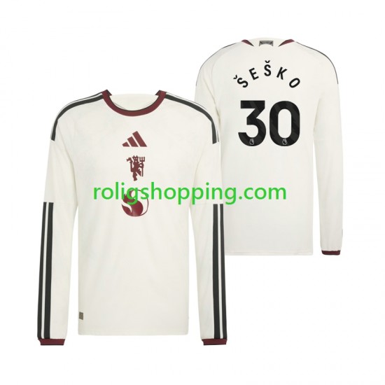 Fotbollströja Manchester United Benjamin Sesko 30 Män Tredjeställ 2026-2027 Lång ärm