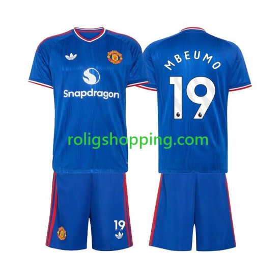 Fotbollströja Manchester United Bryan Mbeumo 19 Barn Bortaställ 2026-2027 Kort ärm