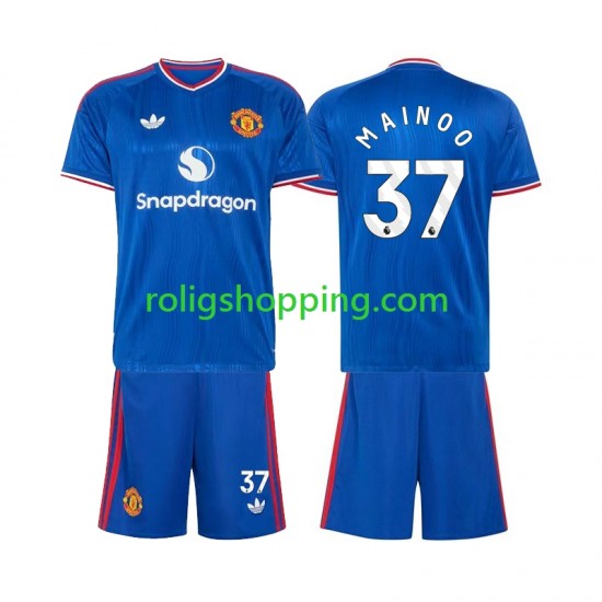 Fotbollströja Manchester United Kobbie Mainoo 37 Barn Bortaställ 2026-2027 Kort ärm