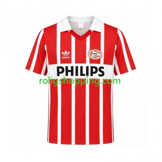 Fotbollströja PSV Eindhoven 1990 Retro Män Hemmaställ Kort ärm