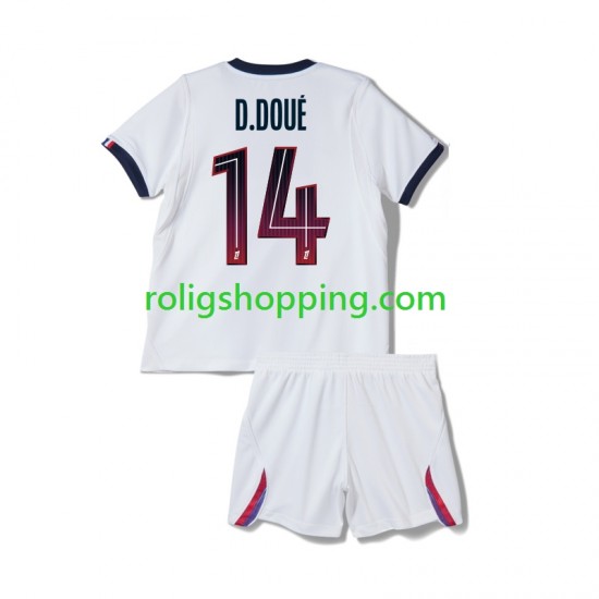 Fotbollströja Paris Saint-Germain Desire Doue 14 Barn Bortaställ 2026-2027 Kort ärm