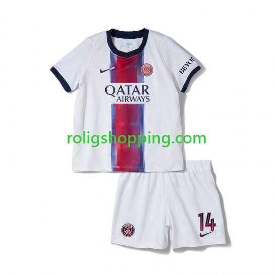Fotbollströja Paris Saint-Germain Desire Doue 14 Barn Bortaställ 2026-2027 Kort ärm