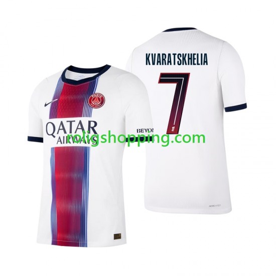 Fotbollströja Paris Saint-Germain Khvicha Kvaratskhelia 7 Män Bortaställ 2026-2027 Kort ärm