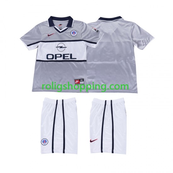 Fotbollströja Paris Saint-Germain 2000 2001 Retro Barn Bortaställ Kort ärm