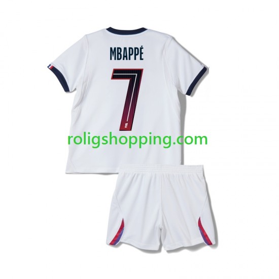 Fotbollströja Paris Saint-Germain Mbappé Kylian 7 Barn Bortaställ 2026-2027 Kort ärm