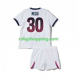 Fotbollströja Paris Saint-Germain Lionel Messi 30 Barn Bortaställ 2026-2027 Kort ärm