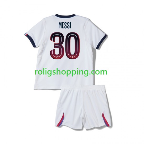 Fotbollströja Paris Saint-Germain Lionel Messi 30 Barn Bortaställ 2026-2027 Kort ärm