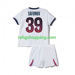 Fotbollströja Paris Saint-Germain Matvey Safonov 39 Barn Bortaställ 2026-2027 Kort ärm