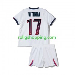 Fotbollströja Paris Saint-Germain Vitinha 17 Barn Bortaställ 2026-2027 Kort ärm