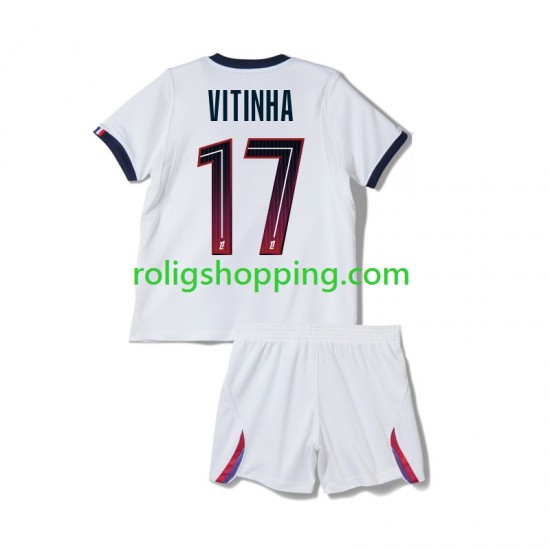 Fotbollströja Paris Saint-Germain Vitinha 17 Barn Bortaställ 2026-2027 Kort ärm