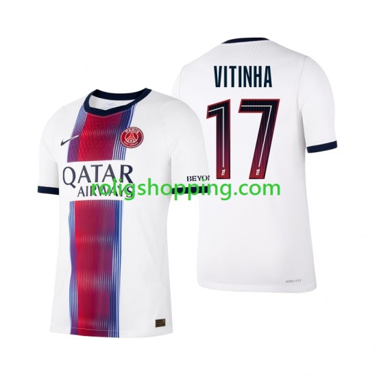 Fotbollströja Paris Saint-Germain Vitinha 17 Män Bortaställ 2026-2027 Kort ärm