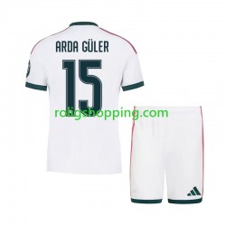 Fotbollströja Real Madrid Arda Guler 15 Barn Hemmaställ 2026-2027 Kort ärm