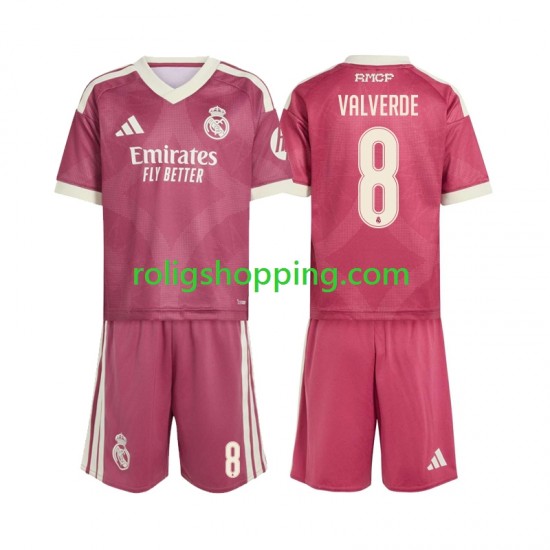Fotbollströja Real Madrid Federico Valverde 8 Barn Tredjeställ 2026-2027 Kort ärm