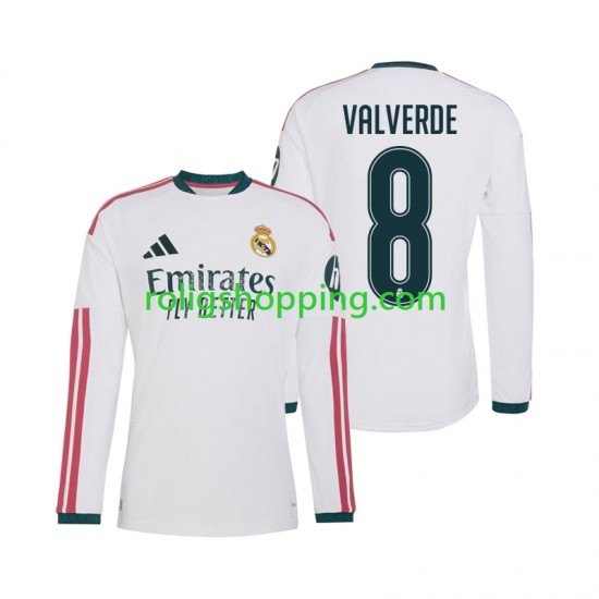 Fotbollströja Real Madrid Federico Valverde 8 Män Hemmaställ 2026-2027 Lång ärm