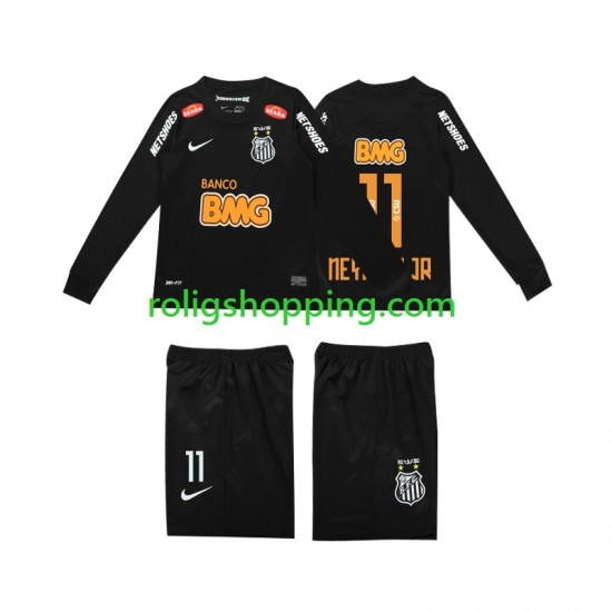 Fotbollströja Santos NEYMAR JR 11 Classic 2012 2013 Retro Barn Bortaställ Lång ärm