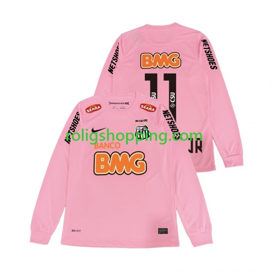 Fotbollströja Santos Neymar JR 11 2012 2013 Retro Män Fjärdeställ Lång ärm