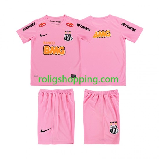 Fotbollströja Santos 2012 2013 Retro Barn Fjärdeställ Kort ärm