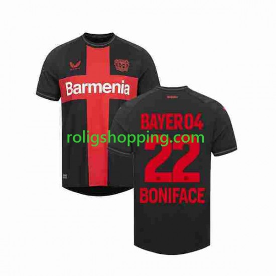 Fotbollströja Bayer 04 Leverkusen Victor Boniface 22 Män Hemmaställ 2023-2024 Kort ärm