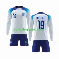 Fotbollströja England Mount 19 Barn Hemmaställ World Cup 2022 Lång ärm