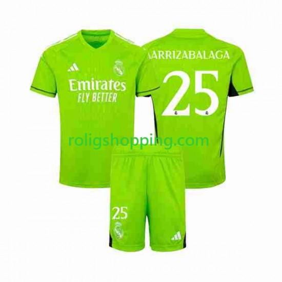 Fotbollströja Real Madrid Kepa Arrizabalaga 25 Målvakt Barn Hemmaställ 2023-2024 Kort ärm