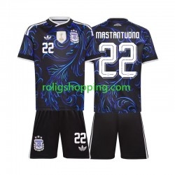 Fotbollströja Argentina Franco Mastantuono 22 Barn Bortaställ World Cup 2026 Kort ärm