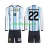 Fotbollströja Argentina Franco Mastantuono 22 Barn Hemmaställ World Cup 2026 Lång ärm