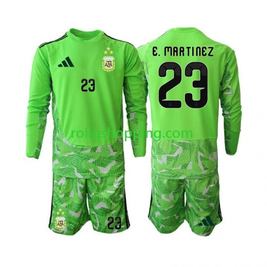 Fotbollströja Argentina Emiliano Martinez 23 Målvakt Barn Tredjeställ World Cup 2026 Lång ärm