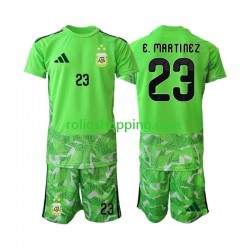 Fotbollströja Argentina Emiliano Martinez 23 Målvakt Barn Tredjeställ World Cup 2026 Kort ärm