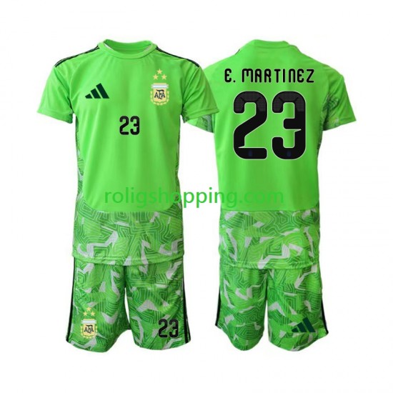 Fotbollströja Argentina Emiliano Martinez 23 Målvakt Barn Tredjeställ World Cup 2026 Kort ärm