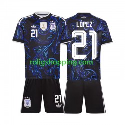 Fotbollströja Argentina Jose Manuel Lopez 21 Barn Bortaställ World Cup 2026 Kort ärm
