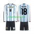 Fotbollströja Argentina Nico Paz 18 Barn Hemmaställ World Cup 2026 Lång ärm