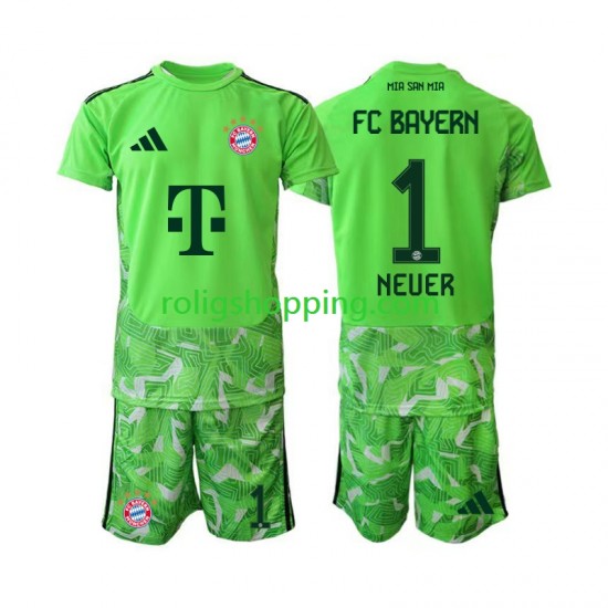 Fotbollströja FC Bayern München Manuel Neuer 1 Målvakt Barn Hemmaställ 2026-2027 Kort ärm