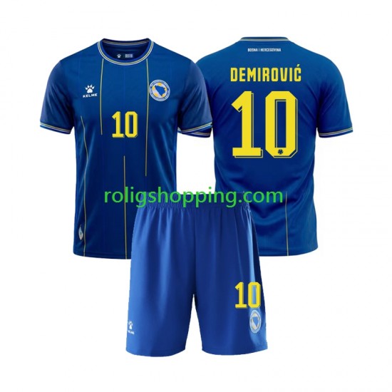Fotbollströja Bosnien Hercegovina Ermedin Demirovic 10 Barn Hemmaställ World Cup 2026 Kort ärm