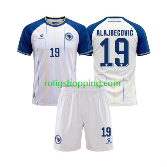 Fotbollströja Bosnien Hercegovina Kerim Alajbegovic 19 Barn Bortaställ World Cup 2026 Kort ärm
