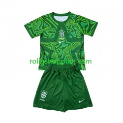 Fotbollströja Brasilien Målvakt Barn Bortaställ World Cup 2026 Kort ärm Fotbollströja Brasilien Målvakt Barn Bortaställ World Cup 2026 Kort ärm