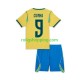Fotbollströja Brasilien Matheus Cunha 9 Chidlren Hemmaställ World Cup 2026 Kort ärm