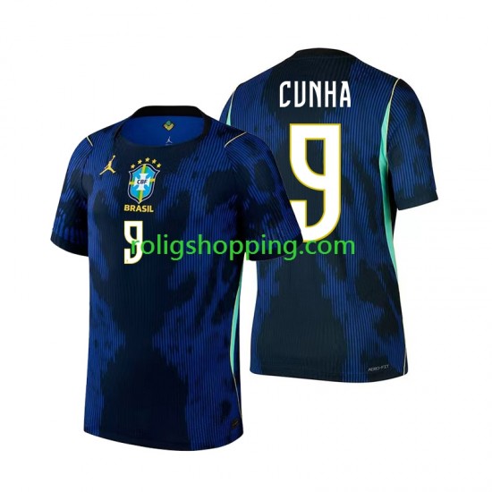 Fotbollströja Brasilien Matheus Cunha 9 Män Bortaställ World Cup 2026 Kort ärm