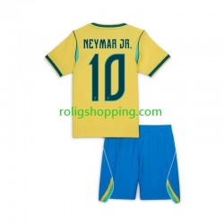 Fotbollströja Brasilien Neymar JR 10 Barn Hemmaställ World Cup 2026 Kort ärm