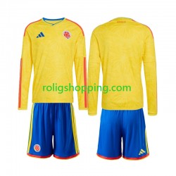 Fotbollströja Colombia Barn Hemmaställ World Cup 2026 Lång ärm