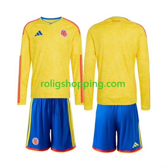 Fotbollströja Colombia Barn Hemmaställ World Cup 2026 Lång ärm