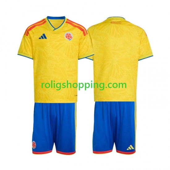 Fotbollströja Colombia Barn Hemmaställ World Cup 2026 Kort ärm