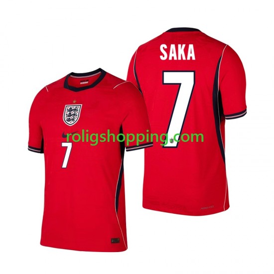 Fotbollströja England Bukayo Saka 7 Män Bortaställ World Cup 2026 Kort ärm